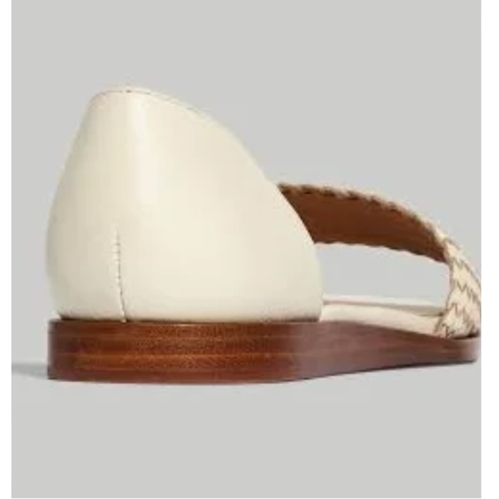 “Madewell” the “Nelda” leather d’orsay flat; in the color pale oyster; size 8 - Picture 8 of 16